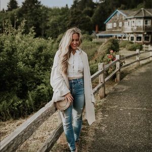 Anthropologie cropped blouse